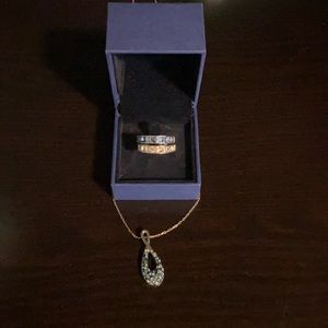 Swarovski ring and pendant set.